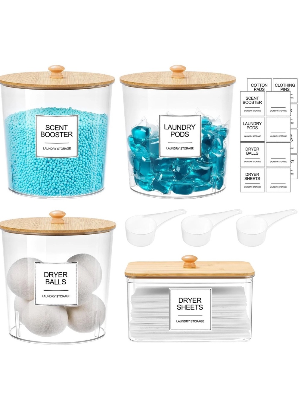 Laundry Pods Container & Dryer Holder, Laundry Room Organization and Storage ...